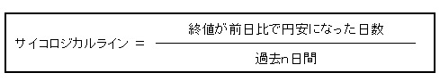 サイコロジカルラインの計算式