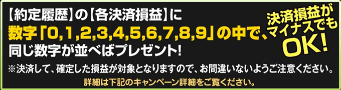 ぞろ目で当選（ヒロセ通商キャンペーン）